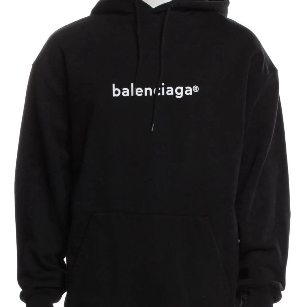 Balenciaga Black Hoodie Sz. L With Copyright Logo Brand
New & Authentic